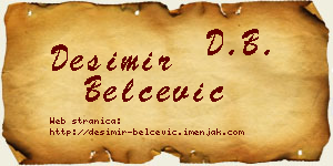 Desimir Belčević vizit kartica